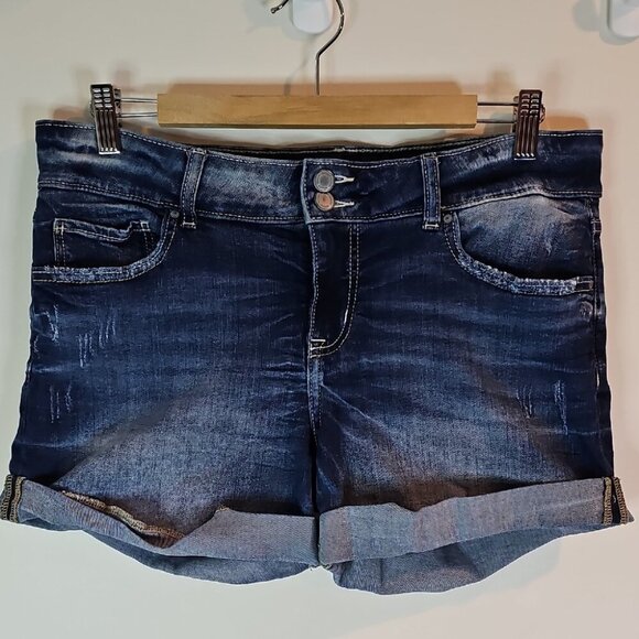 Brody Blue Jean Shorts with Vintage Wash and Rolled Cuffs - Picture 1 of 11